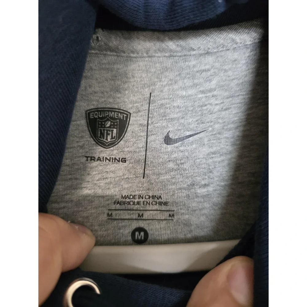 Dallas Cowboys Hoodie Sweatshirt Mens Medium Blue NFL Football Nike Training - Picture 2 of 16